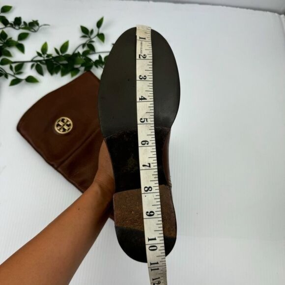 Tory Burch Knee High Junction Leather Riding Boots Brown - Picture 12 of 15